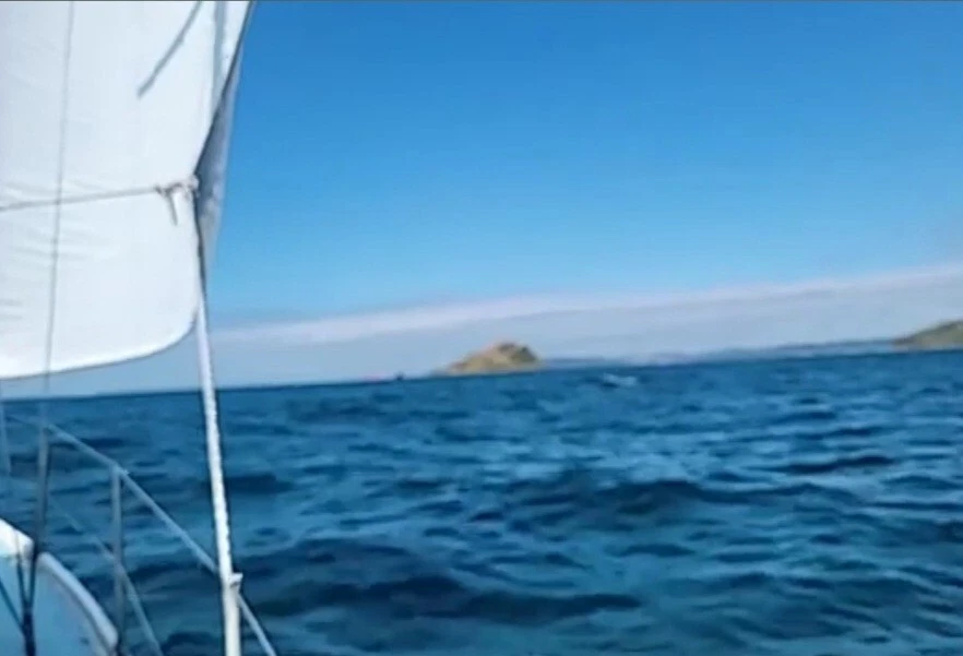 View from the sailboat at sea during Pirates