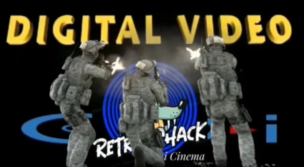 Retro Shack digital video screen from the original Pirates production